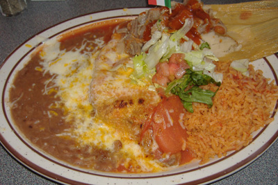 Avila's El Ranchito/Corona del Mar - Chile Relleno/Pork Tamale