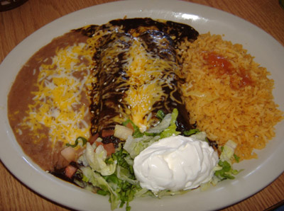 Azteca's - Chicken Mole Enchiladas