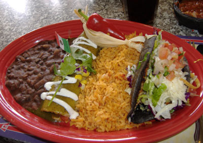 Blue Agave Taco and Enchilada Combo