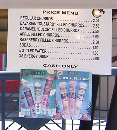Churro Cart at the Irvine Spectrum Churro Cart at the Irvine Spectrum