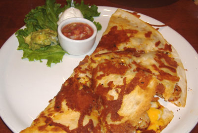 Lazy Dog Cafe - Inside-Out Quesadilla