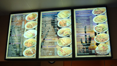 Molcajete Grill - Menu Board