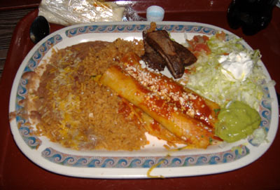 Rancho del Zocalo - Carne Asada/Red Enchilada Platter