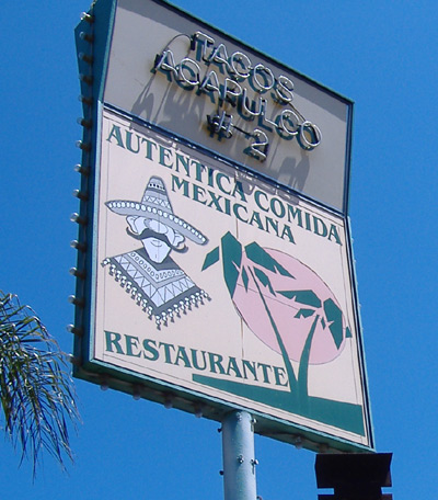 Tacos Acapulco - Street Sign